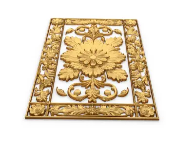 classical door decor 05 3D model