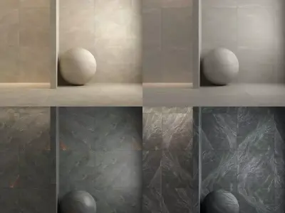 Tile PBR Texture Collection No 2 Low-poly 3D model