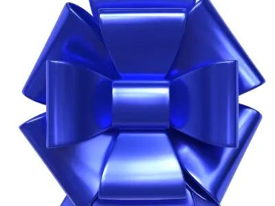 Christmas Bow Ribbon 44 Low-poly 3D model