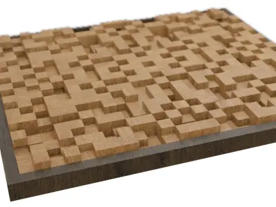 Acoustic Wall Art 3D Model 3D model