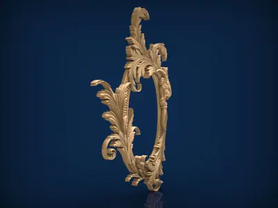 Carved frame painting STL 3D model