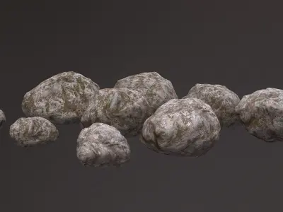 Rock Pack Low-poly 3D model