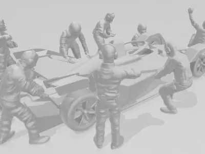 PIT CREW TEAM Formula 1 3D print model