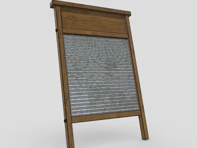 Washboard Low-poly 3D model