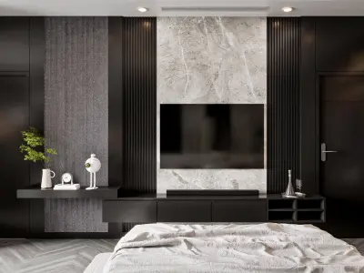 Luxurious bedroom interior design  3D model