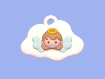 Angel Cloud Ornament 3D print model