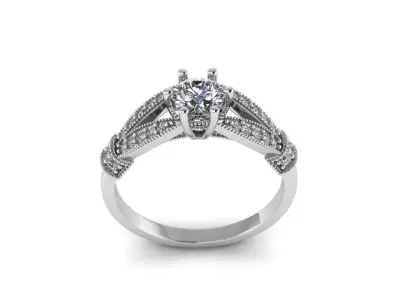Jewelry Diamond Ring 3D Print Model  3D print model 15