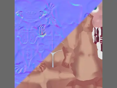 Sport girl Low-poly 3D model