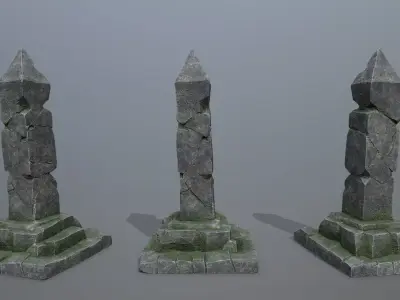 pillar Low-poly 3D model get