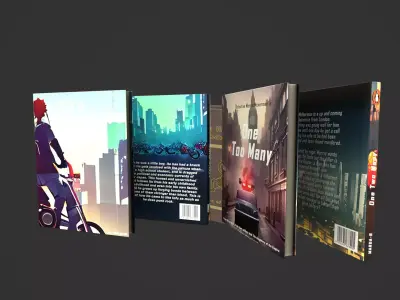 3D soft cover books Low-poly 3D model