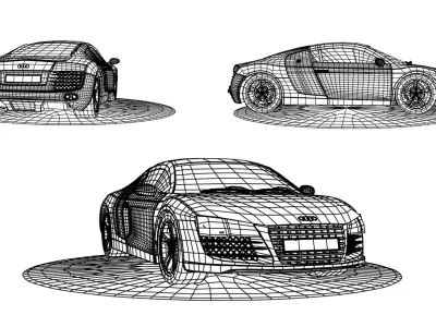 Audi R8 3D Model 3D model