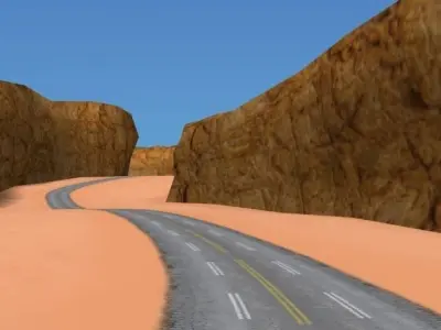 Rum Valley  - Racing Track Low-poly 3D model