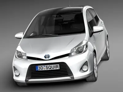 Toyota Yaris Hybrid 2013 3D model