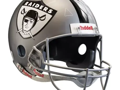 Riddell vsr 4 helmet-oakland raiders 3D model