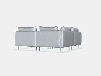 SODERHAMN 3-seater corner sofa 1 Low-poly 3D model