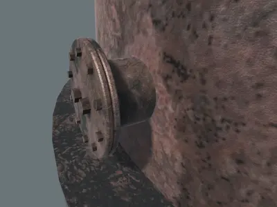 Vertical rust tank 3D model