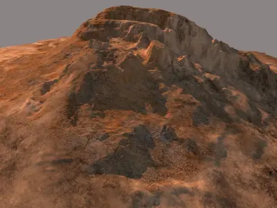 Real Desert Mountain Landscape Free 3D model