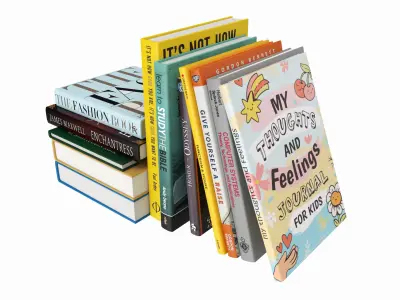 Books for interior decoration 04 3D model