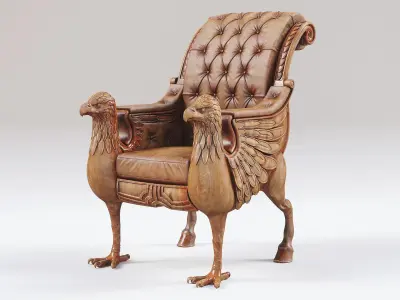 HippoGriffe Chair Low-poly 3D model