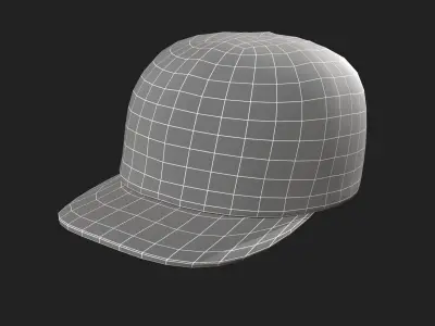 Human cap hat 3d model ver2 Low-poly 3D model