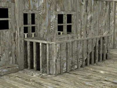 Photorealistic shelter complete textures and materials  Low-poly 3D model