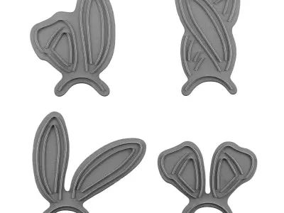 Rabbit Neon Signs 3D model