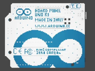 Voxel Arduino Uno R3 MagicaVoxel Low-poly 3D model