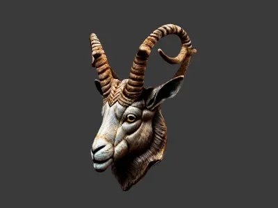 Animal Head Low-poly 3D model