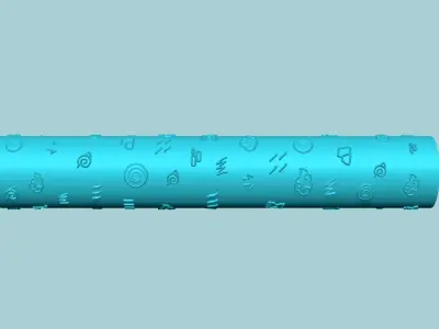 Texture Roll 66 Naruto Positive - Fondant Decoration Maker 3D print model