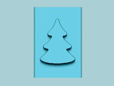 Stamp 28 Pine Tree - Fondant Decoration Maker Toy 3D print model