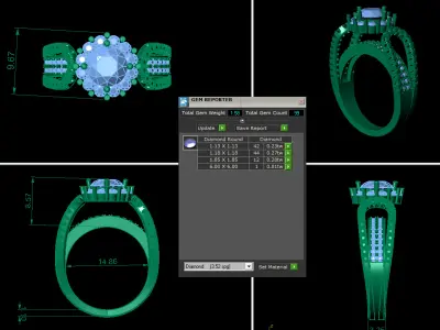 Woman Wedding Ring 277 3D print model