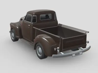 Chevrolet 3100 Pickup 1951 Low-poly 3D model