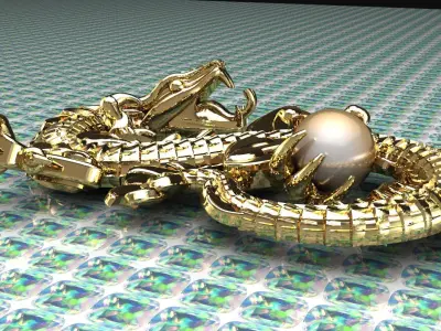 Dragon Jewelry 3D Print Model 3D print model