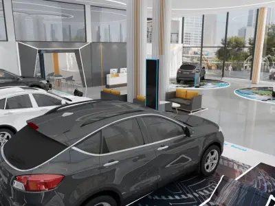 Automobile 4S Shop 3D model