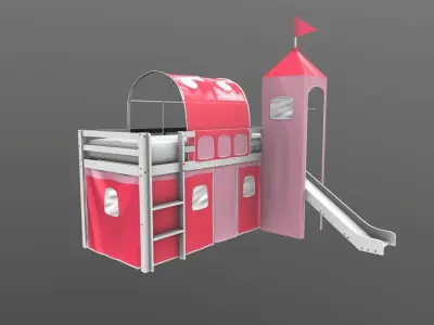 Children Loft Bed 3D model
