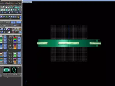 Contemporary Gold Bangle with Linear Stone Details  3D print model