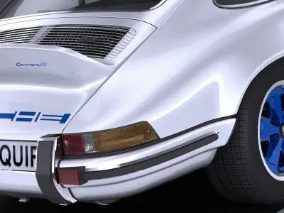 LowPoly Porsche 911 Carrera RS 1973 Low-poly 3D model