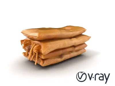 Burlap Sack Pile Textured Rustic model pack Low-poly 3D model