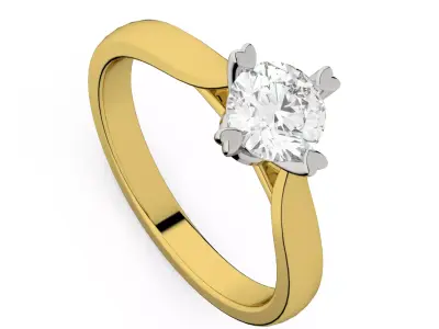 Set of 10 measures engagement rings with heart details 3D print model