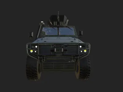 Military car COBRA 2 COBRA2 turkish Low-poly 3D model