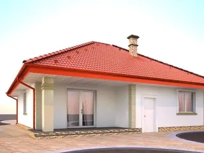 House model 3d dom6  Free 3D model