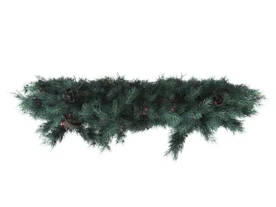 Christmas wreath with decor 3D model