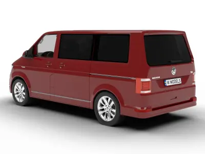 Volkswagen Tranporter T6 Multivan 2019 3d model  3D model