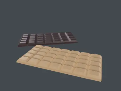 Chocolate Bars  3D Model Low-poly 3D model