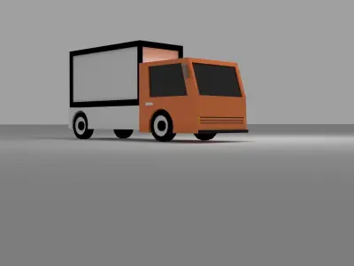 Cartoon Low Poly Truck Low-poly  Low-poly 3D model