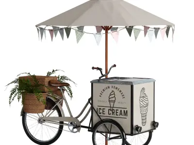 Ice cream bicycle 1 3D model
