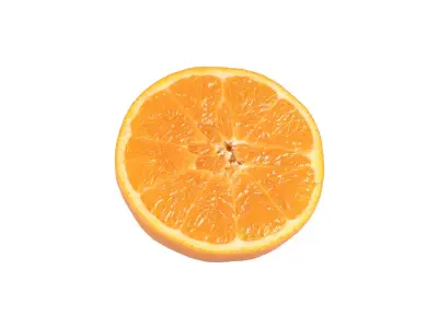 Photorealistic Orange Half 3D Scan 3D model