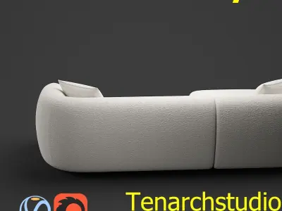 tenarchstudio martina 2 and 3 seater sofa render ready  3D model