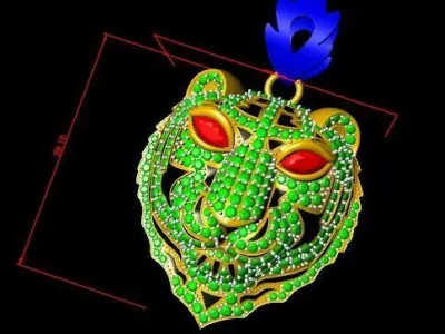 Pendant Tiger  3D print model