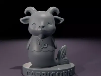Chibi Zodiac Sign Candle Collection 3D Printable Model 3D print model